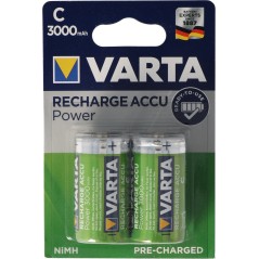 Varta Power Accu C-Type Rechargeable Batteries 3000mAh - Reliable, Long-Lasting Power for All Your Devices!
